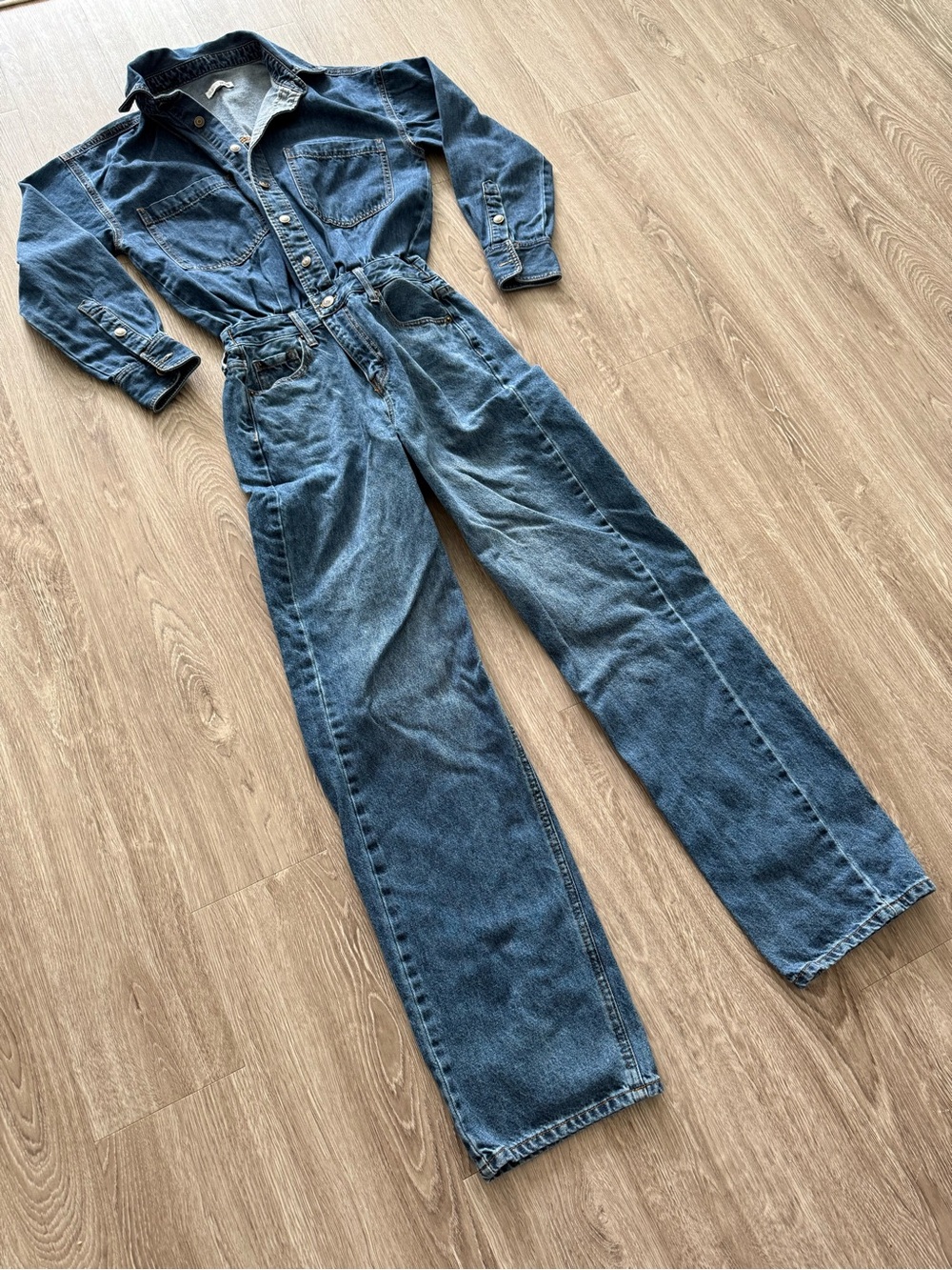 Fashion Nova Denim Jumpsuit - Picture 3 of 9